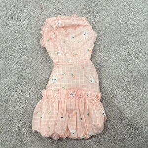 (XS) Peach Ruffled Dog jacket